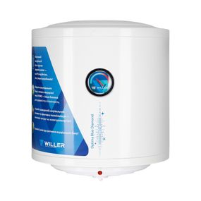 Водонагрівач WILLER Optima, 1500 Вт, "сухий" ТЕН, 30 л, веритикальний, циліндричний, білий (EV30DR)