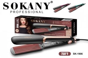 Щипцы гофре для волос Sokany SK-1906 профессиональные утюжок плойка с индикатором работы 40 Вт Черный