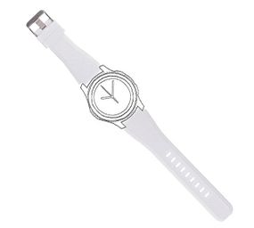 Силиконовый ремешок для часов Samsung Galaxy Watch 46 mm SM-R800 - White