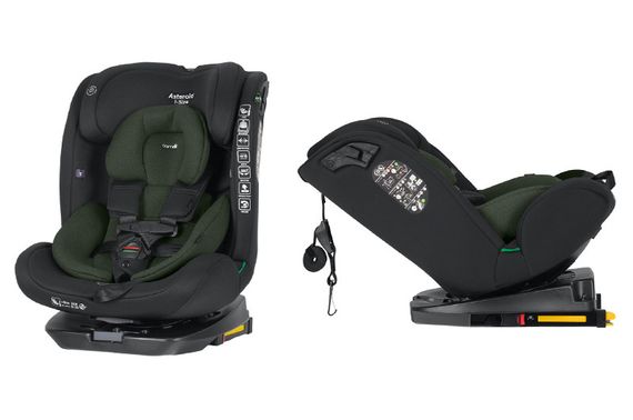 Автокрісло CRL-17001 "Asteroid" Hunter Green 40-150см, i-Size, ISOFIX, поворот CARRELLO