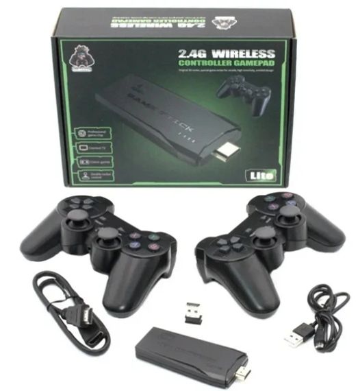 Игровая приставка M8 64gb Mini Game Stick 4K HDMI + 2 беспроводных джойстика, консоль для телевизора | Зображення 7