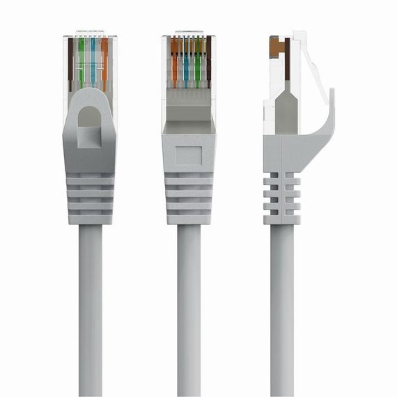 Патч корд Cablexpert PP6U-CU-1.5M, UTP, категорія. 6, литий,  50u" штекер із фіксатором, 1.5 м, сірий