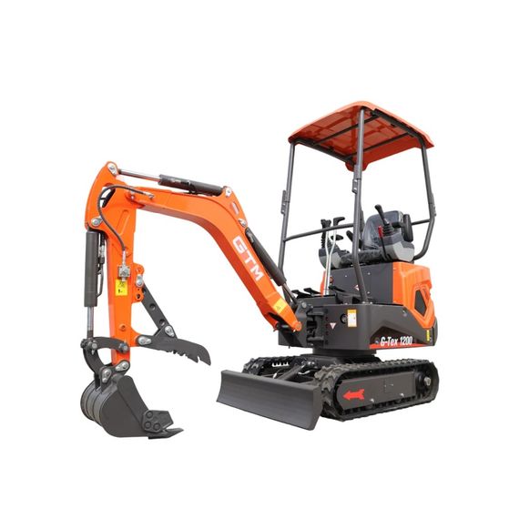 Мініекскаватор дизельний GTM G-Tex 1200 (7.5 кВт, 10.2 к.с., до 1.72 м, 1200 кг) | Зображення 3