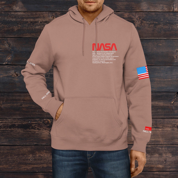Худи НАСА весна бежевый S M | Зображення 1