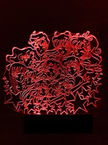 Акриловый светильник-ночник Звезды Сейлор Мун красный tty-n000893