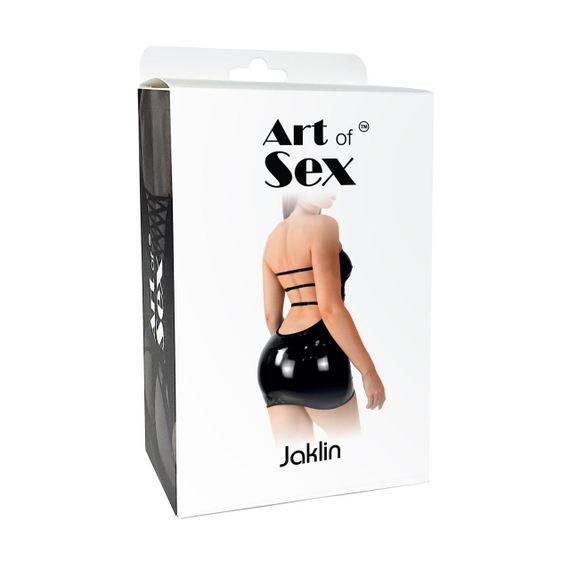 Сексуальна вінілова сукня Art of Sex - Jaklin, розмір XS-M, колір чорний | Зображення 2