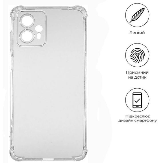 Чохол до мобільного телефона BeCover Anti-Shock Motorola Moto G13/G23/G53 Clear (709318) | Зображення 3