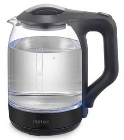 Електрочайник EK-01GB 1.8л, 1500Вт, корпус скло, чорний Metec 700011