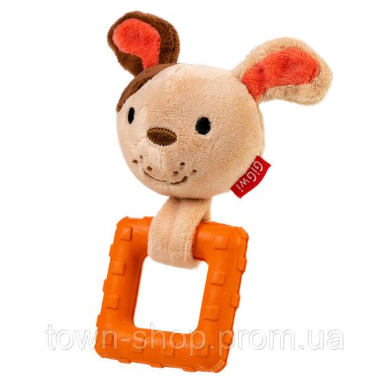 Игрушка для собак Собачка с пищалкой GiGwi Suppa Puppa, текстиль / резина, 15 см