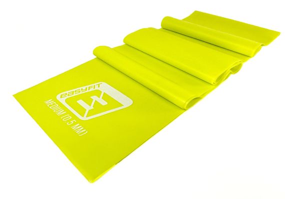 Еластична стрічка-гумка EasyFit для пілатесу, фітнесу, йоги та реабілітації 0.5 мм Жовта (EF-1673-Y)