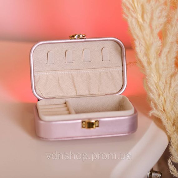 Скринька для прикрас з еко шкіри 12×7.5×4 см із застібкою органайзер для ювелірних виробів HP-5-34P | Зображення 4