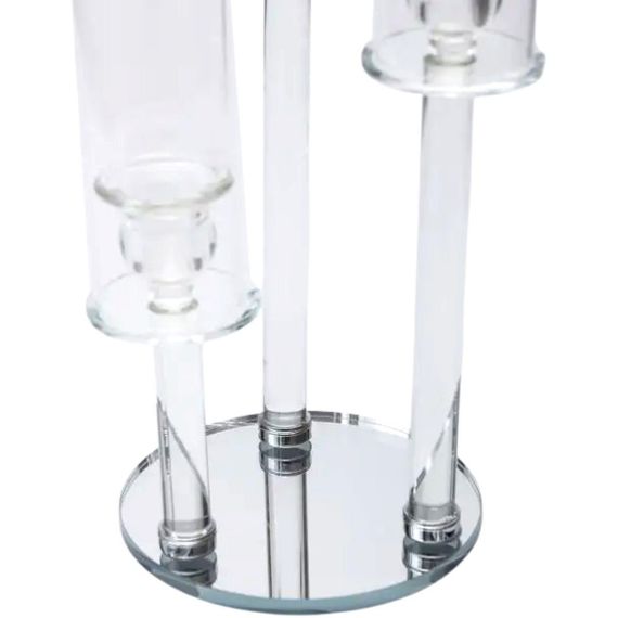 Подсвечник стеклянный на высокой ножке 72.5 см подсвечник бокал Ø16 см декоративный прозрачный HP-4-63 | Зображення 1