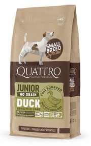 Сухий корм для цуценят дрібних порід з качкою Quattro Junior Duck Small Breed, 7 кг