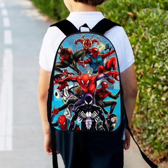 Рюкзак детский человек паук,спайдермен "Spiderman" 34х27см,городской ранец для мальчика с принтом (00389)