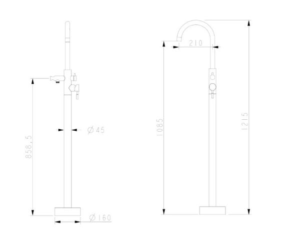 Змішувач для ванни WEZER EKO19A-01 | Зображення 7