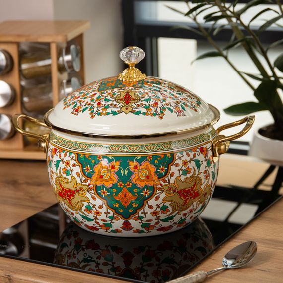 Емальована каструля об'ємом 4 літри для газових та електричних плит HP-2-115 | Зображення 6