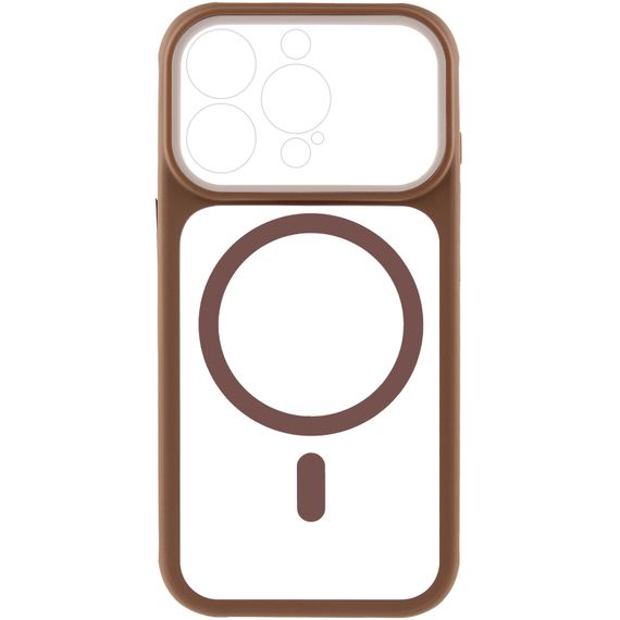 Чохол TPU+PC GETMAN Moon Clear with Magnetic Fit для Apple iPhone 13 Pro Max (6.7") Brown | Зображення 1