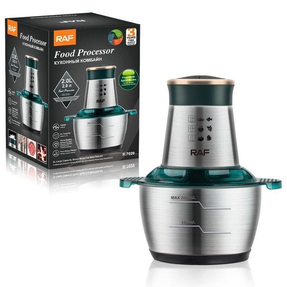 Блендер измельчитель электрический погружной RAF R.7029 1000 Вт 2л, KY-433 Блендер измельчитель | Зображення 2