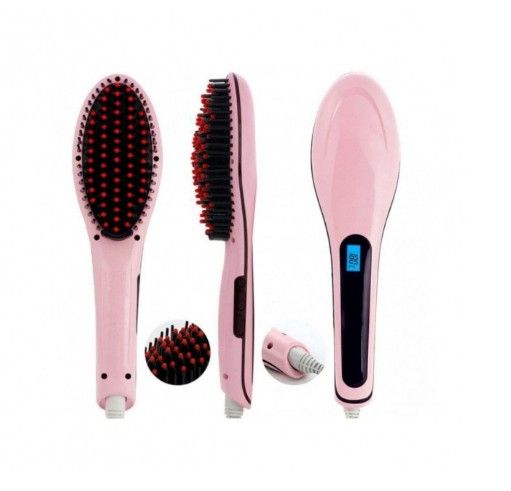 Гребінець випрямляч Fast Hair Straightener. KA-137 Колір рожевий | Зображення 4