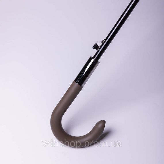 Класична парасолька-тростина напівавтомат з поліестеру 16 спиць діаметр 117 см Сірий HP-23-4G | Зображення 1