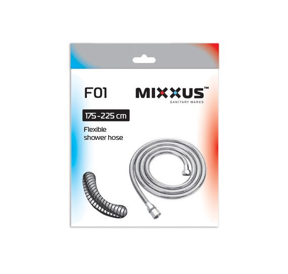 Шланг для душу розтяжний MIXXUS Chr.F01 (175-225 см) (HO0026)