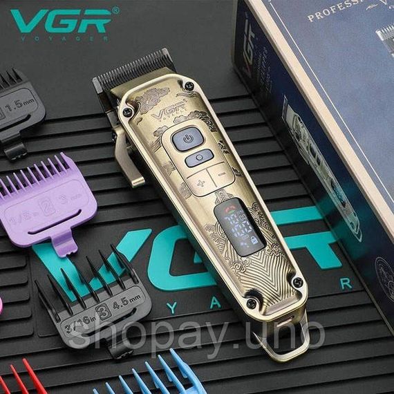 Професійна машинка для стрижки волосся та бороди VGR V-005, Тример для стрижки волосся потужний WX-13 | Зображення 4