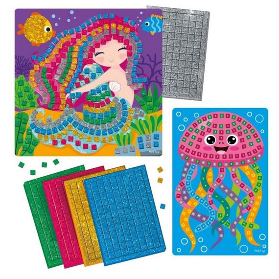 Набір для творчості зі блискучою мозаїкою "Русалонька та Медуза" VT4511-13 | Зображення 1