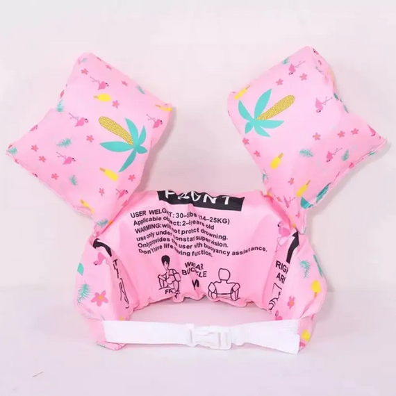 Плавальний жилет Фламінго, рожевий жилет із нарукавниками, надувний жилет для дівчаток | Зображення 7