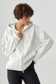 Тепле жіноче худі з начісом - світло-сірий цвет, ONE SIZE (є розміри)