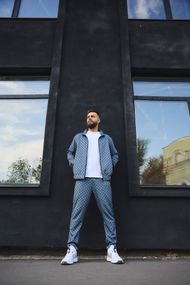 Спортивний костюм чоловічий мода контраст осінь