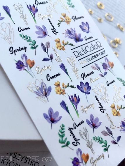 Фольгированный слайдер RichColor 027 на водяной основе (6.5x9.5см) | Зображення 2