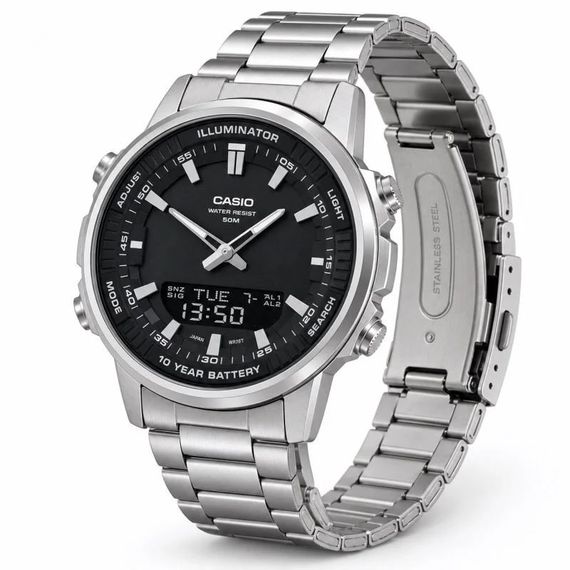 Чоловічий годинник Casio Timeless Collection AMW-880D-1A стальний, водонепроникний, Японія