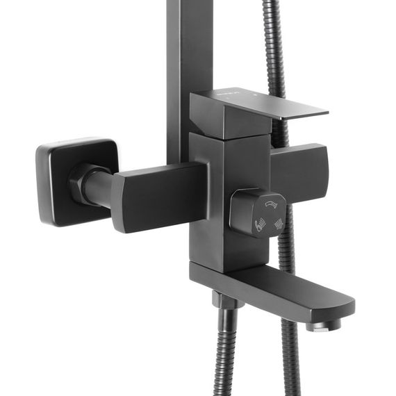 Душевая колонна со смесителем Mixxus KUB-009-J черный (с нерж. стали) (MI2814) | Зображення 1