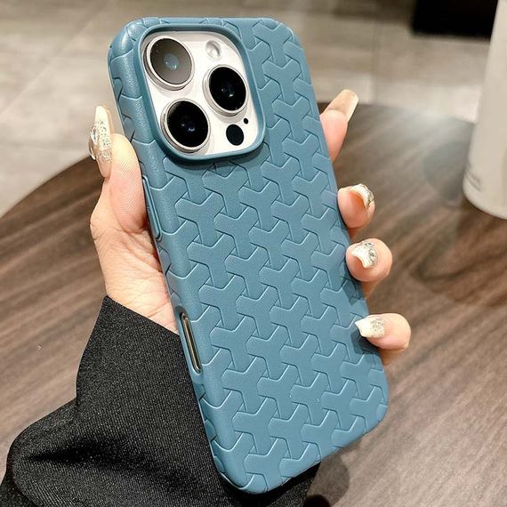 Чехол TPU Weaving для Apple iPhone 16 Pro (6.3") Blue | Зображення 1