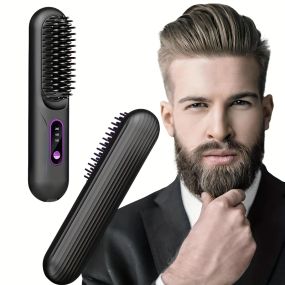 Беспроводная щетка-выравниватель для волос, для выпрямления бороды