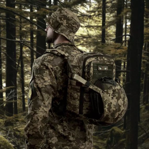 Тактичний рюкзак DP20 Піксель, військовий рюкзак Ukrarmor укрармор, штурмовий рюкзак ЗСУ страйкбол подорожі 20л MOLLE | Зображення 2