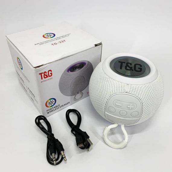 Бездротова потужна колонка TG337 з Bluetooth, RGB-підсвічуванням та радіо. Колір: білий | Зображення 5