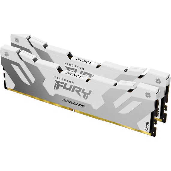 Модуль памяти для компьютера DDR5 32GB (2x16GB) 7200 MHz Renegade White XMP Kingston Fury (ex.HyperX) (KF572C38RWK2-32) | Зображення 1