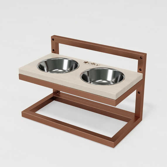 Миски на регулируемой подставке для маленьких собак Hollky Flex S (2 × 0.450 л) FS-422523-GLWH | Зображення 3