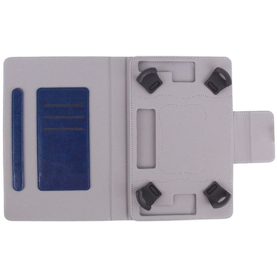 Універсальний шкіряний чохол-книжка для планшета 9-10" Синій | Зображення 3