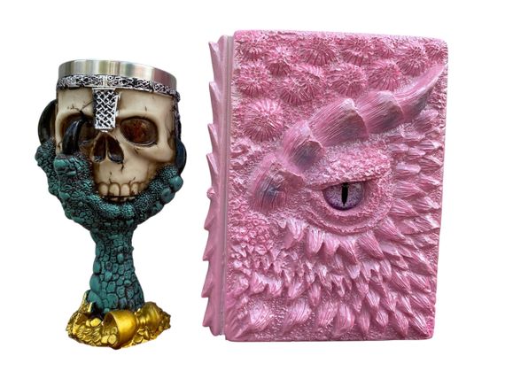 Подарунковий набір Келих 3D Лапа Дракона та Блокнот 3D «Дракон Єдинорога»