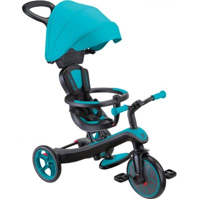 Детский велосипед Globber Explorer Trike 4 в 1, бирюзовый (634-105)