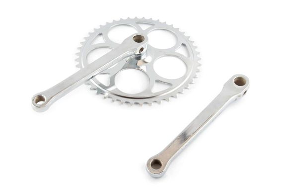 Звезда велосипедная (передняя)   45T   (+2 шатуна L-170mm, под круг, хром)   DS