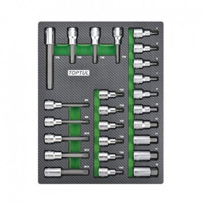 Набор бит Toptul впресованных в головку 1/2&quot; 25ед. (в ложементе (GEB2501)