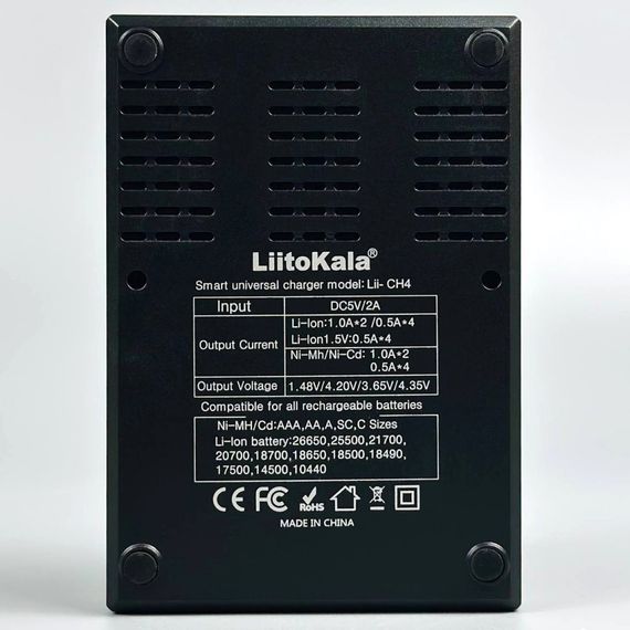 Універсальний зарядний пристрій LiitoKala 5V 2A на 4 канали Lii-CH4 (46668-LiitoKala Lii-CH4_405) | Зображення 8