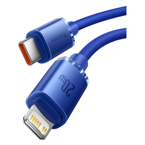 Дата кабель USB-C to Lightning 2.0m 20W blue Baseus (CAJY000303) | Зображення 1
