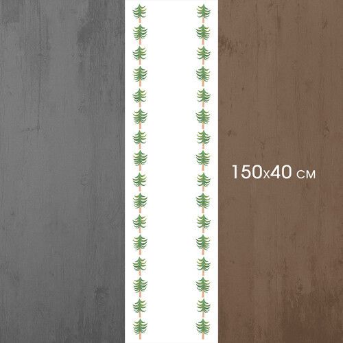 Дорожка на стол Елочный контур 150x40 см (DR__23NG035) | Зображення 1