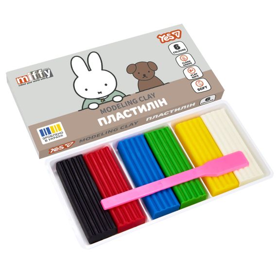 Пластилин YES Miffy 540726 6 цветов | Зображення 2