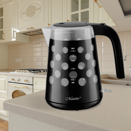 Електрочайник 1,7л 1850-2200W (диск) чорний MR-045-BLACK Maestro | Зображення 3