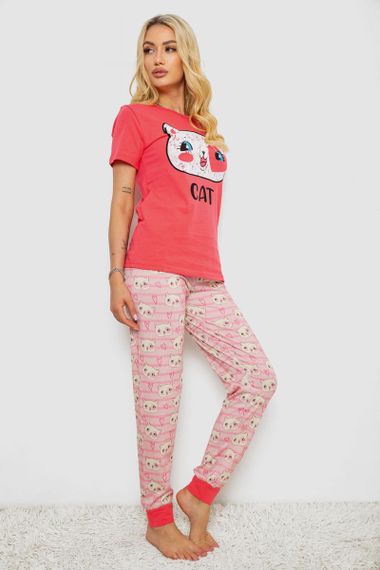 Пижама женская с принтом, цвет розовый, 243R15733 | Зображення 2